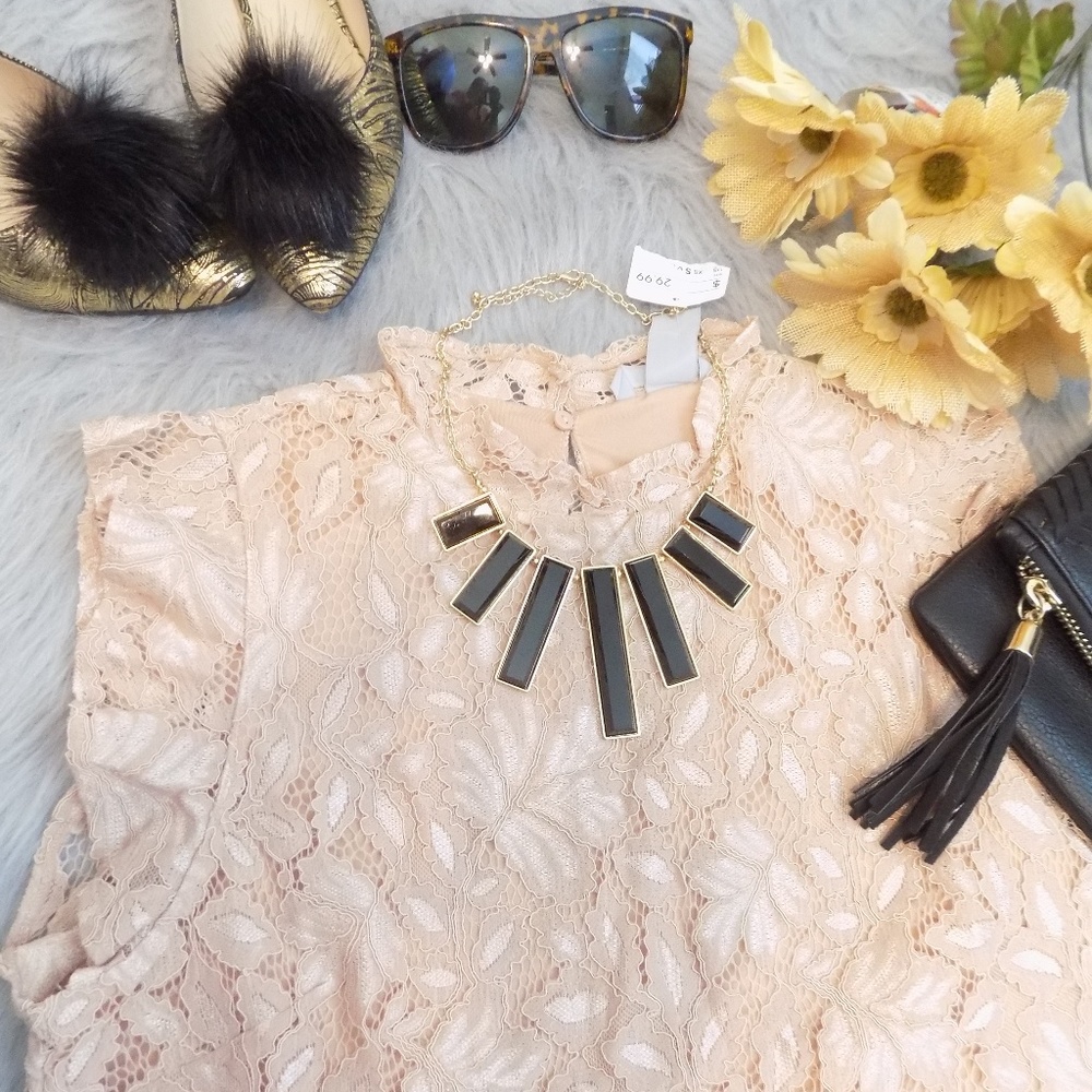 Nude Lace Top